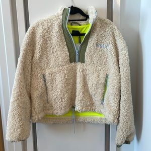 WSLY Sherpa cropped jacket in cream